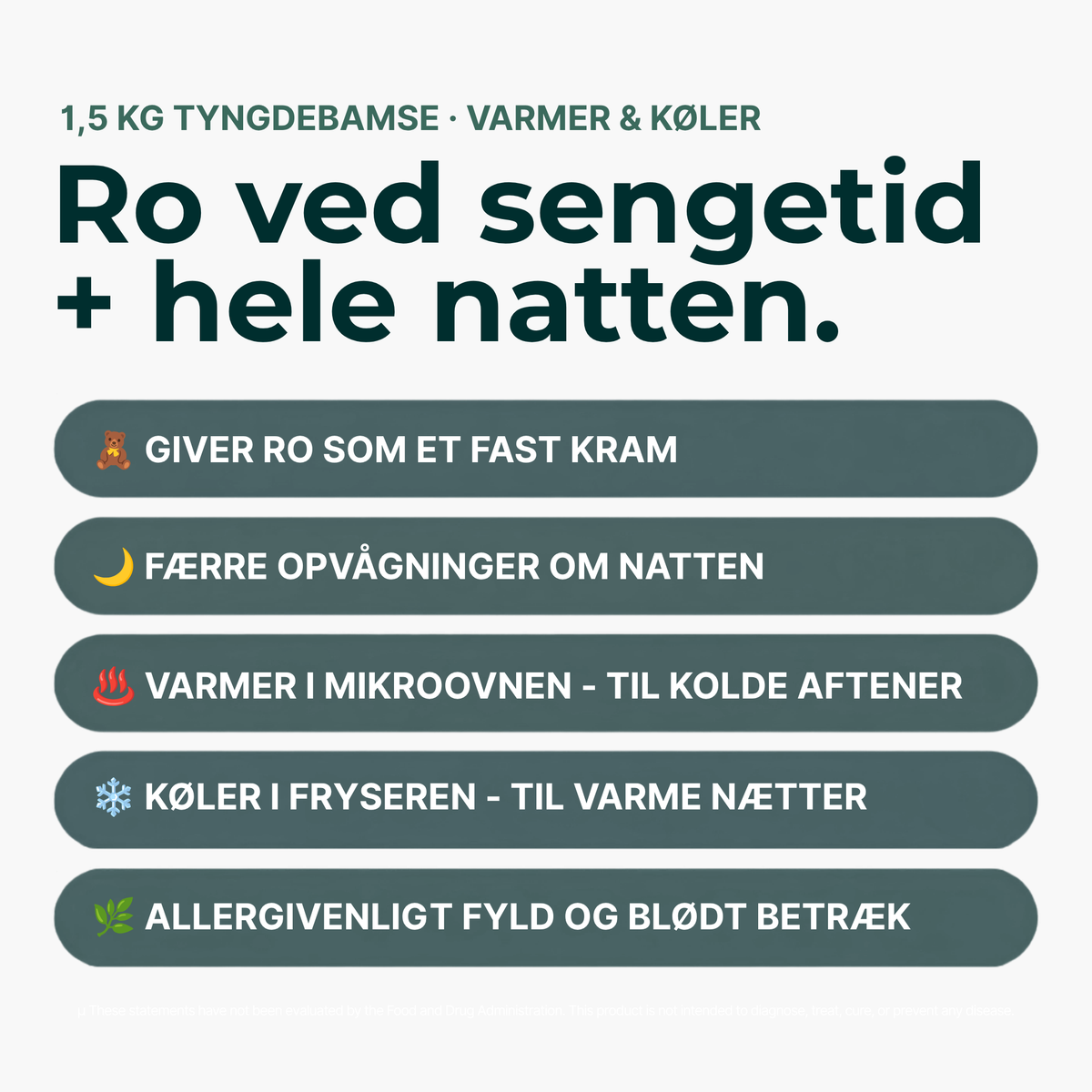 Tyngdebamse 1,5 kg